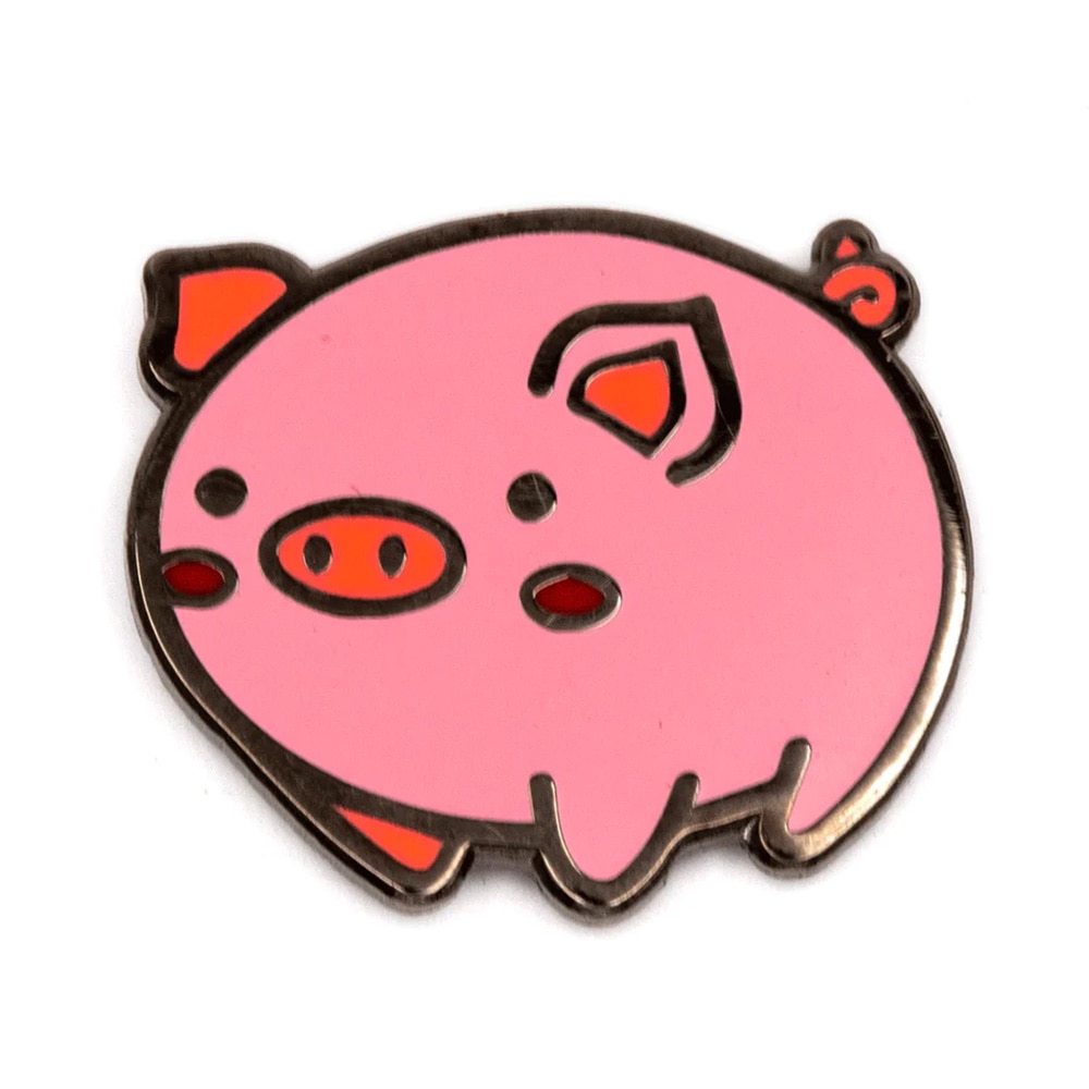 These are Things, Enamel Pin, Accessories, Unisex, Enamel, Happy Pig, 650323